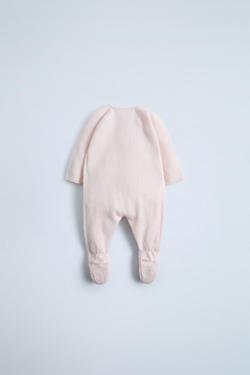 ZARA КОМБИНЕЗОН ИЗ 100% КАШЕМИРА, СВЕТЛО-РОЗОВЫЙ