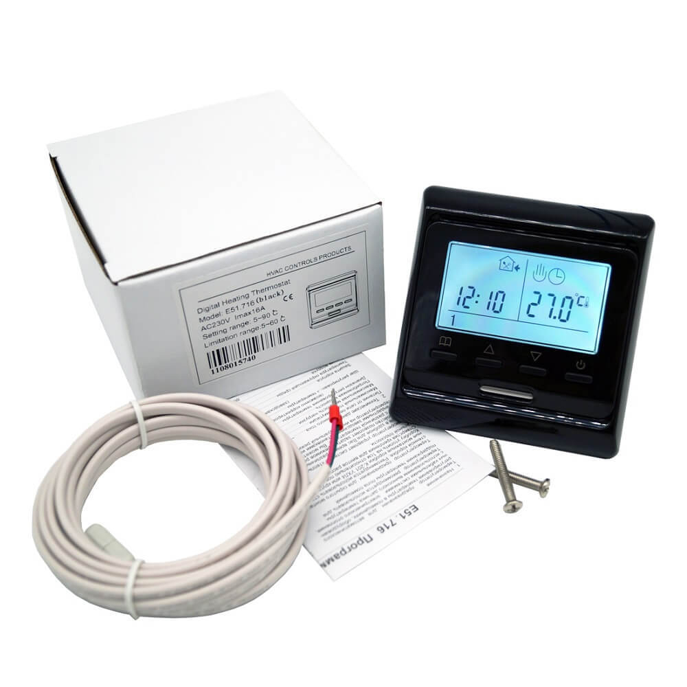 Терморегулятор Menred E51 электронный (черный)