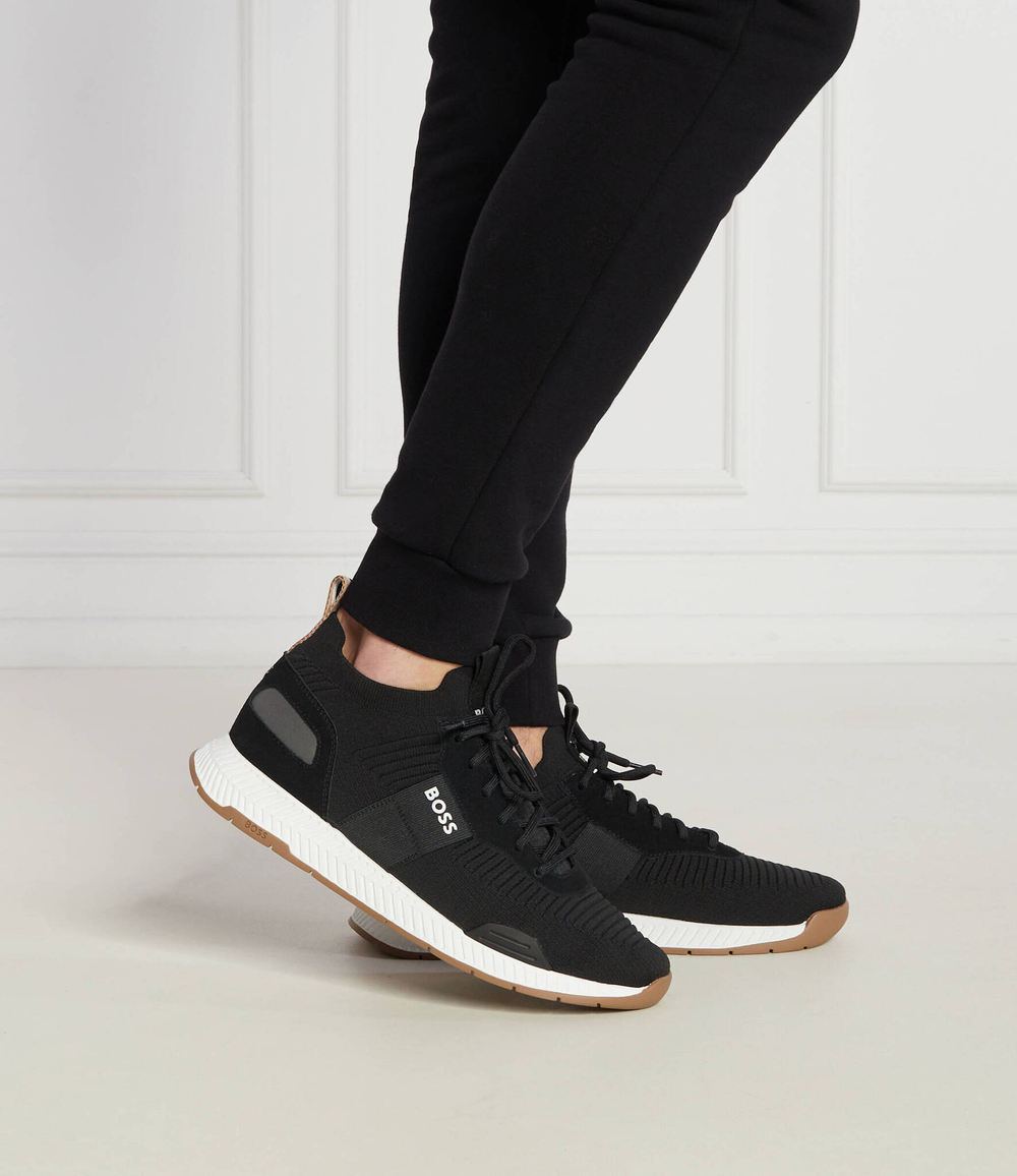 Кроссовки Titanium_Runn_knst_N BOSS BLACK - черный(50498245)