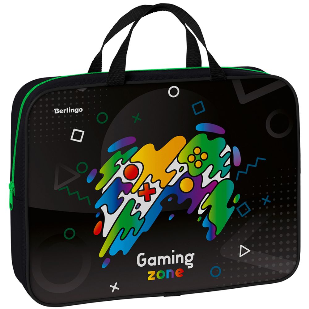 Папка с ручками А4 Berlingo Gaming Zone широкая ткань, молния