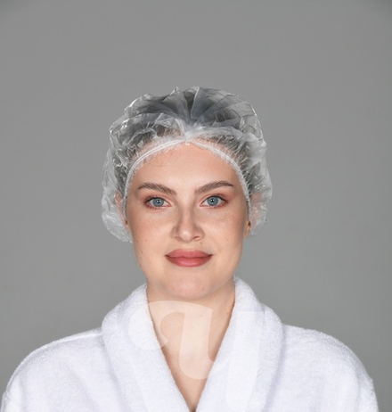 Шапочка для душа полиэтилен 100 шт/уп, 00-210