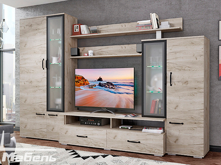 Гостиная Смарт Союз Мебель дуб серый