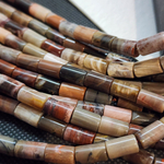 Окаменелое дерево, бусины бочонки, 6×11мм