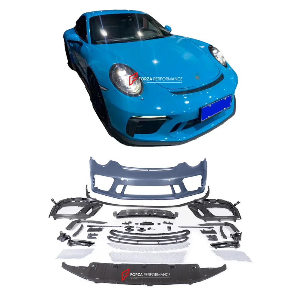 Обвес переделка переднего бампера с фарами в стиле GT3 для PORSCHE 911 CARRERA 991.1 / 991.2 2011–2020
