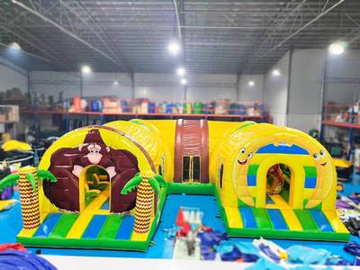 Надувной батут «Тоннель обезьяна», 9x8x3 м.