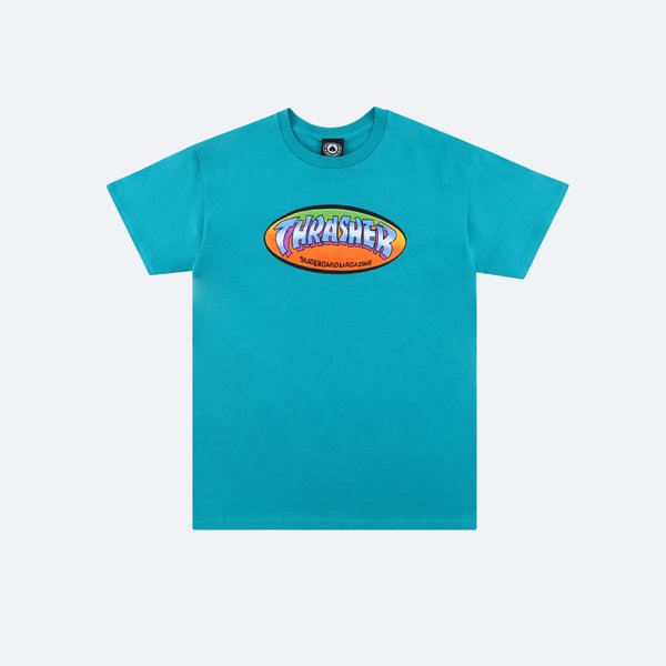 Футболка Thrasher Ninety-Five By Spanky T-Shirt (jade dome) артикул:JZc05zFZijaWYGRQp7ip-2 - купить в магазине Дайс