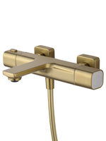 Смеситель для ванны с душевым гарнитуром и термостатом WONZON & WOGHAND SOLID, Брашированное золото (WW-C2011-A-BG)