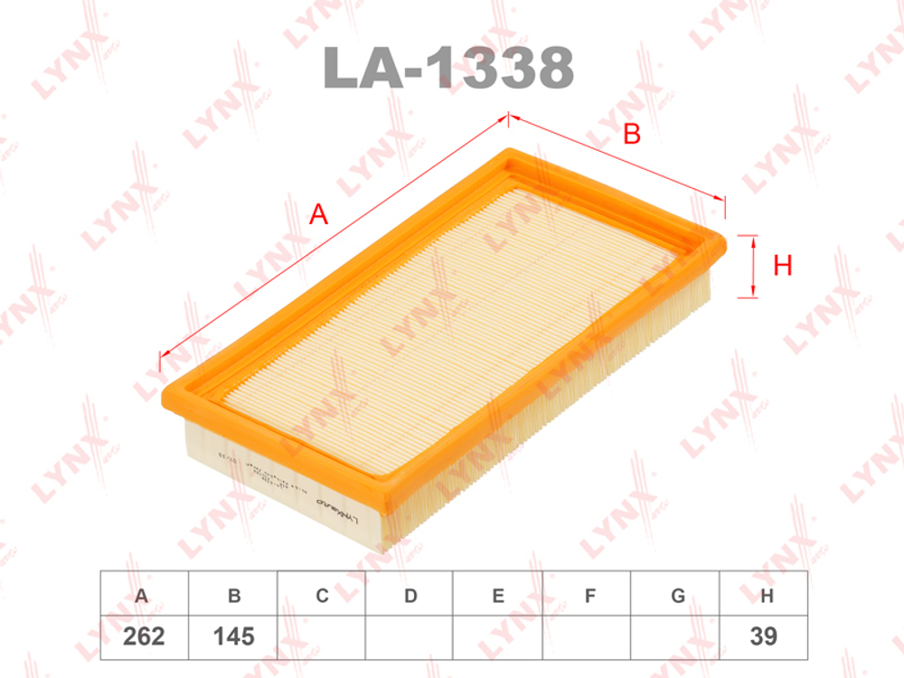 Фильтр воздушный  LYNXauto LA-1338