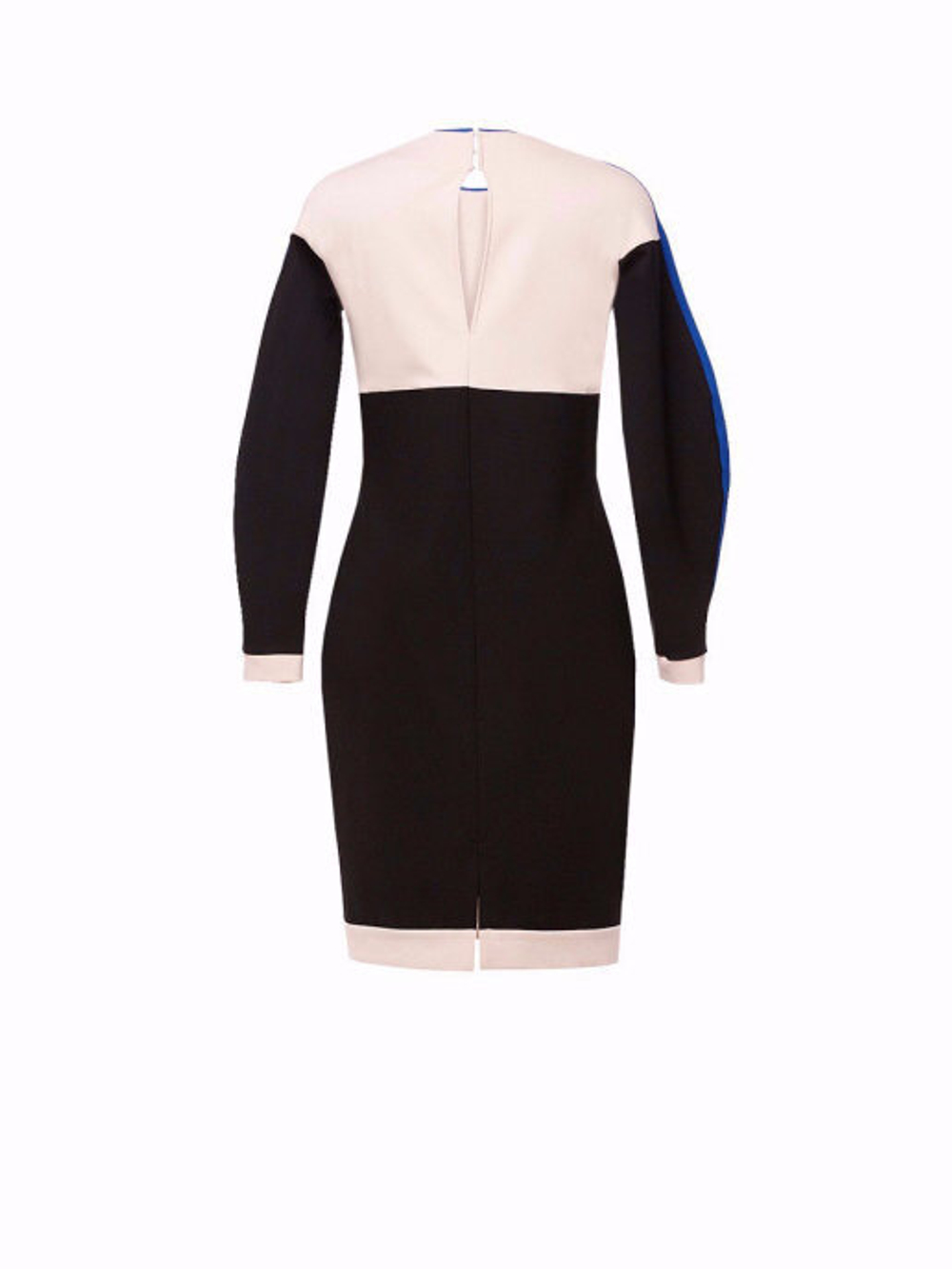 Платье с длинным рукавом и манжетом чёрное 04-01-19FW