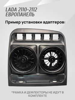 Адаптер дефлектора Lada Granta для ВАЗ 2110-2112 Cтарая панель. Центральное сопло воздуховода. 2 шт.