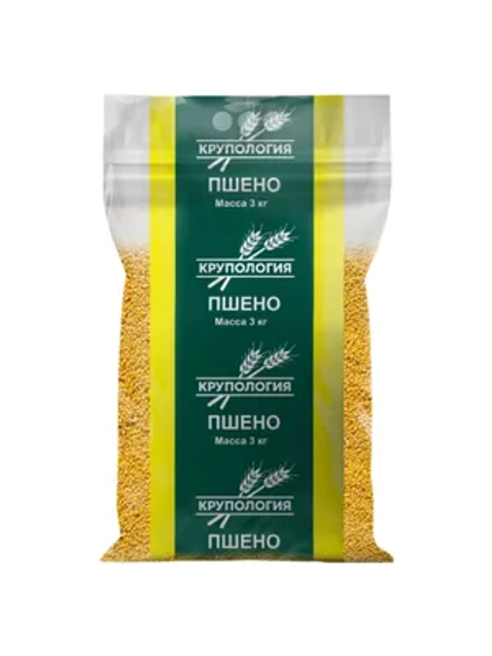 Крупа пшено шлифованное, высший сорт, 3 кг, Крупология
