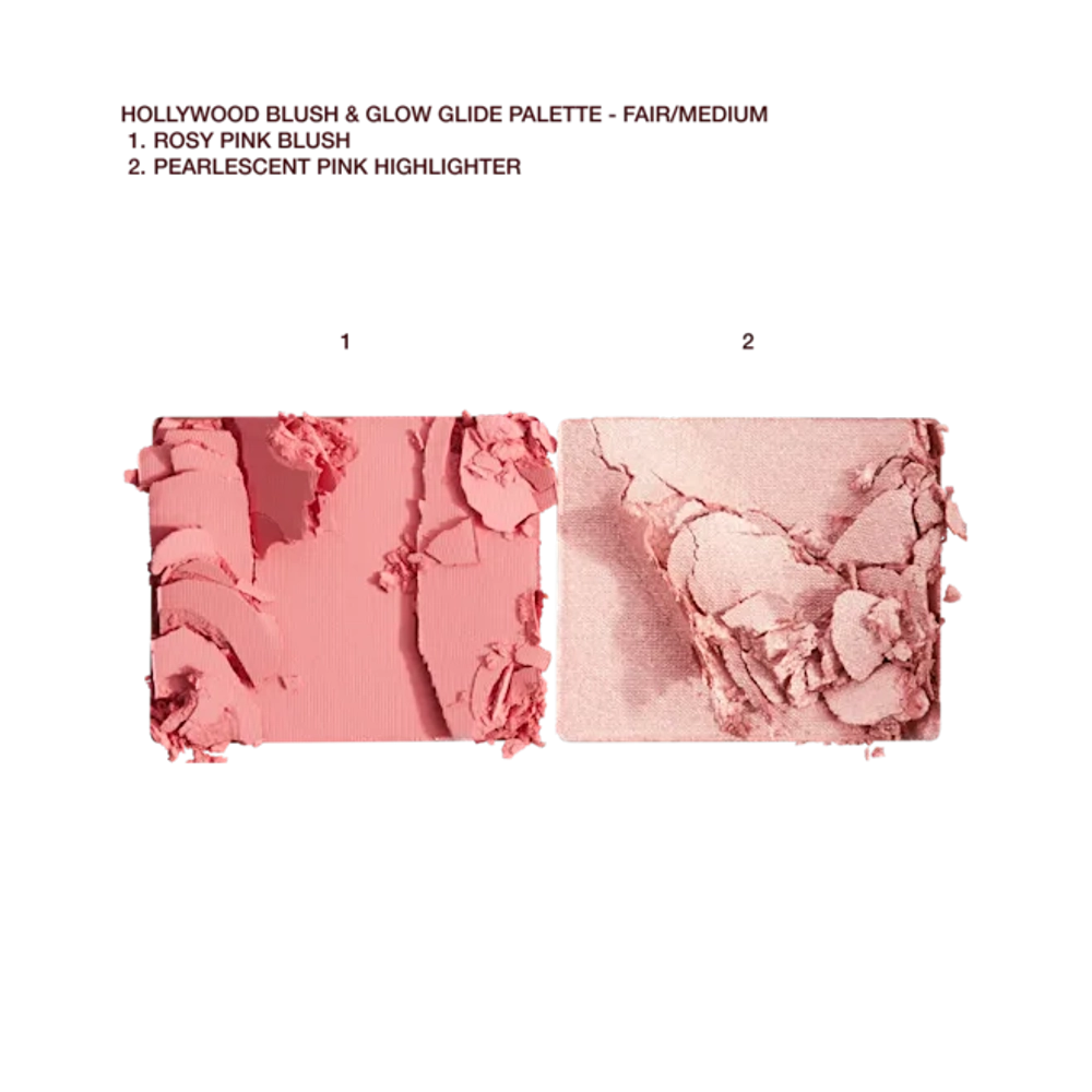 Палетка румяна и хайлайтер Charlotte Tilbury Hollywood Blush&Glow Glide Palette