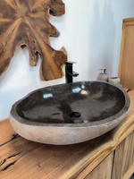 Раковина из речного камня RS-65844 62х52х16 из натурального камня