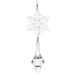 Подвеска «Хрустальная снежинка» 13 см, Прозрачный