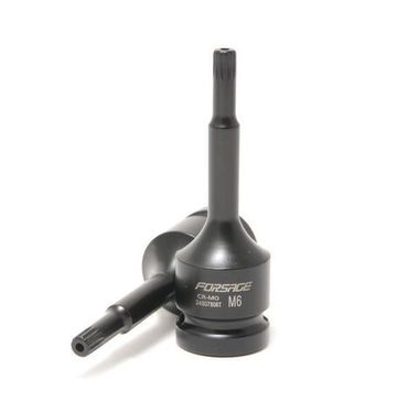 Головка-бита SPLINE глубокая ударная1/2'', M8 с отверстием Forsage F-24807808T