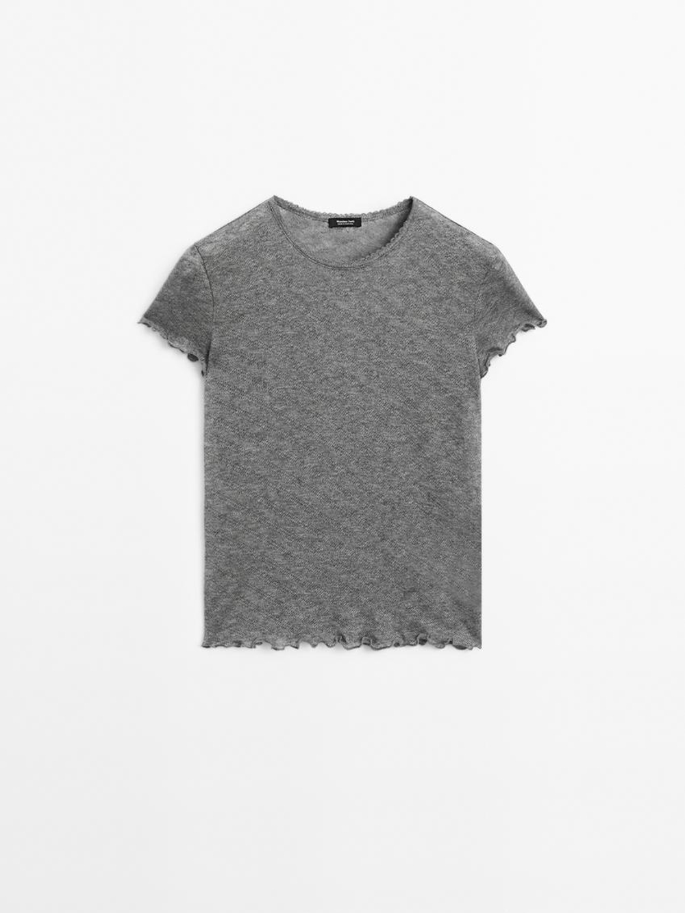 Massimo Dutti Футболка, антрацитово-серый