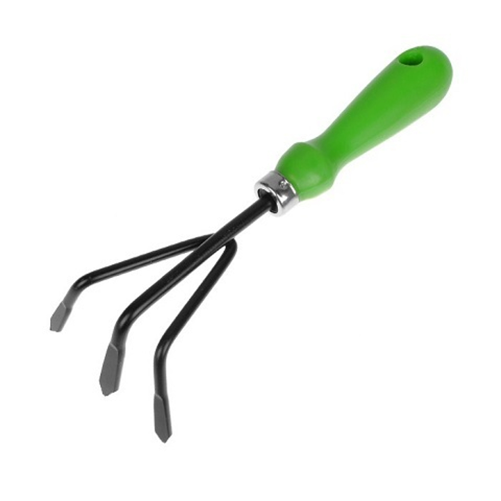 Рыхлитель 3-х зубый с мет черенком и пластиковой ручкой Урожайная сотка Стандарт 9402E