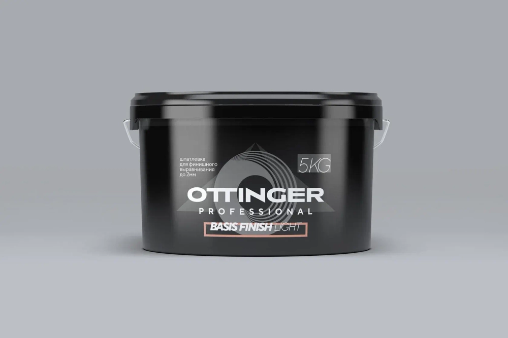 Шпаклевка готовая акриловая OTTINGER Basis Finish Light белая 5кг
