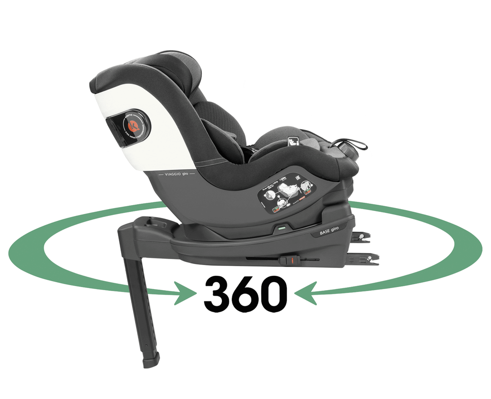 Автокресло Peg Perego Viaggio Giro (9-18 кг) с базой 360 Isofix Crystal Black