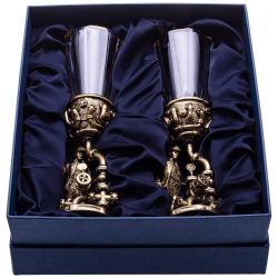 НАБОР ИЗ 2-Х ЛАФИТНИКОВ ДЛЯ ВОДКИ "НЕФТЯНИК" 50 МЛ