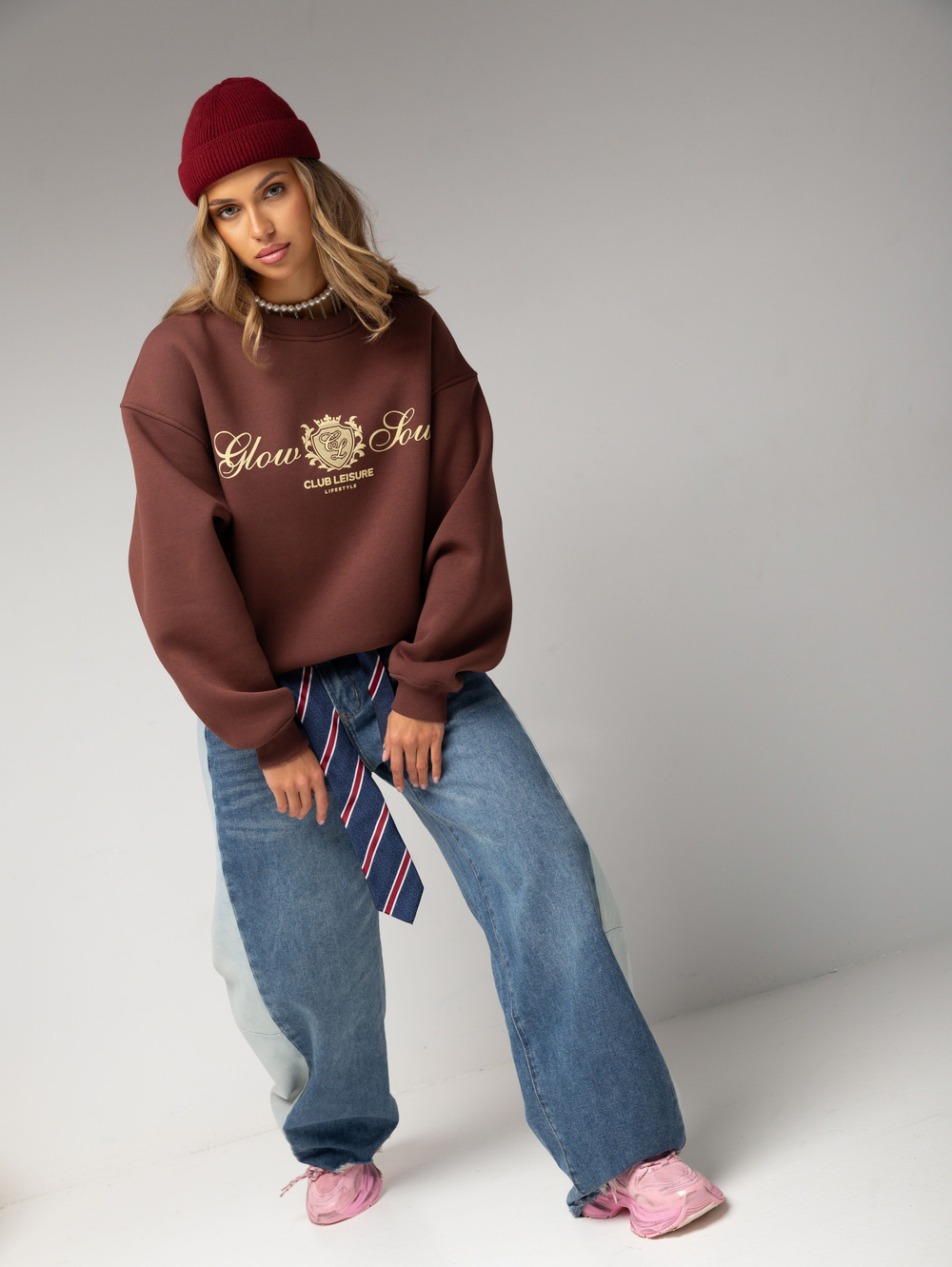 Свитшот оверсайз с принтом old money