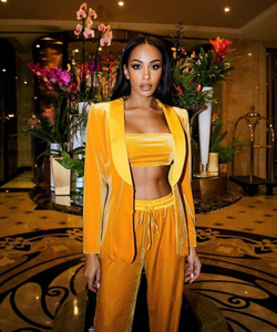 Жакет из бархата приталенный