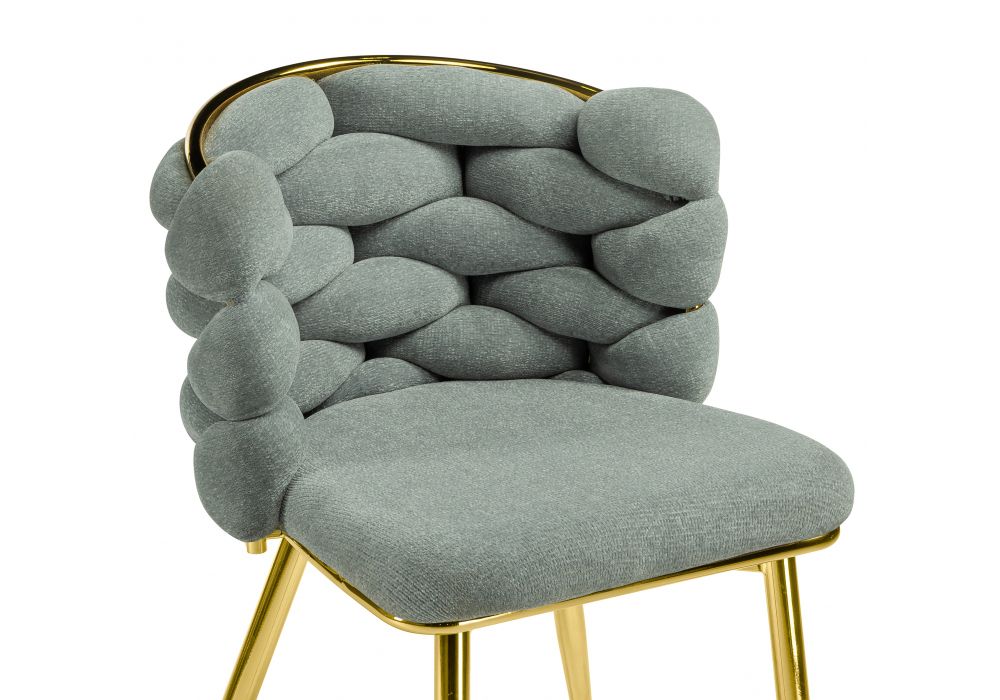 Стул на металлокаркасе Rendi light gray / gold