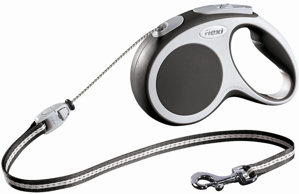 FLEXI рулетка Vario Basic М (до 20 кг) трос 5 м антрацит