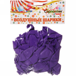 Воздушные шары 50 шт, 10»/25см Мир магии (фиолетовый)