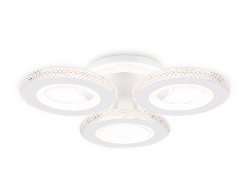 Потолочный светодиодный светильник с пультом FA8866/3 WH белый 3000K-6400K 38W 390*360*80 (ПДУ ИК)