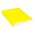 Папка на 4-х кольцах, 40мм, Бюрократ Neon, 700мкм, внутренний карман, корешок с карманом, желтая