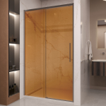 Душевая дверь Stella VDS-1ST120GSGM, 1200, вороненая сталь, стекло янтарь