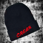 Шапка Wu-Tang black CREAM red с подворотом