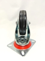 Колесо поворотное на площадке обрезиненное 2 шт