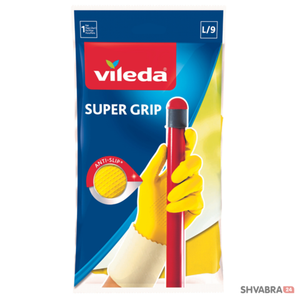 Перчатки Виледа Супер Грип с хлопком (Vileda Super Grip)