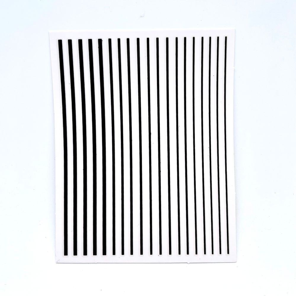 1408 Наклейки полосочки чёрные