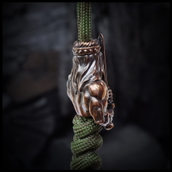 Темлячная бусина "Конан" для ножей , бронза