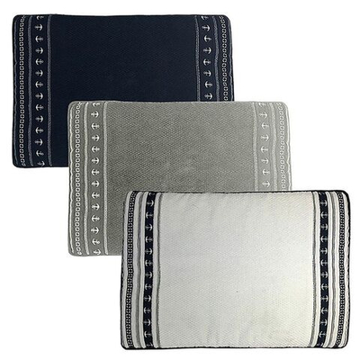 Коврик махровый нескользящий Santorini anchors, синий (10266023)