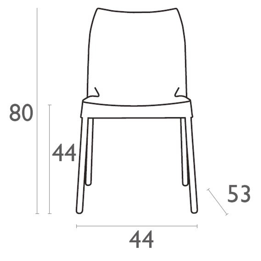 Стул пластиковый Siesta Contract Vita, бежевый
