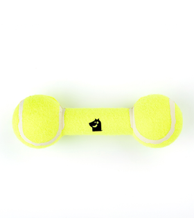 Mr.Kranch Игрушка для собак Гантель большая теннисная 20см желтая (34001)