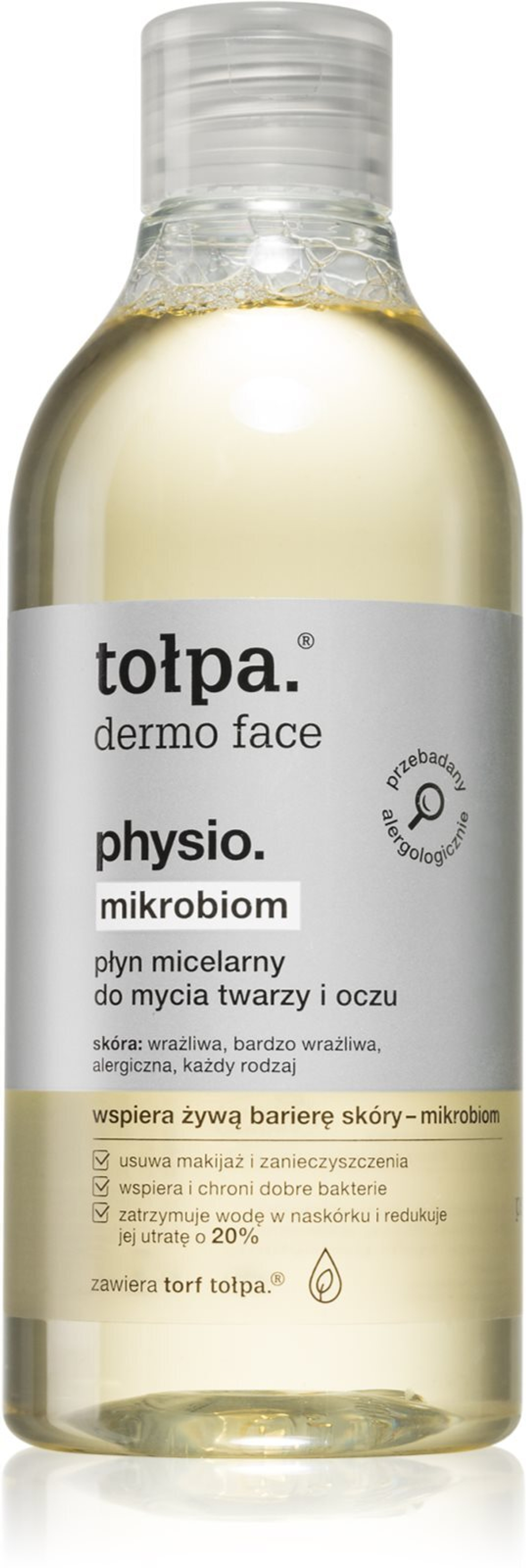 Tołpa Physio Mikrobiom - очищающая мицеллярная вода для лица и области вокруг глаз /   400  ml  / GTIN 5902719416347