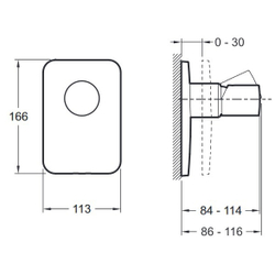 Смеситель для душа Jacob Delafon Toobi E98707-CP встроенный
