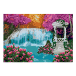 Алмазная мозаика 21*30см "Беседка у водопада" (Lori)