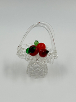 Миниатюрная декоративная корзина из стекла