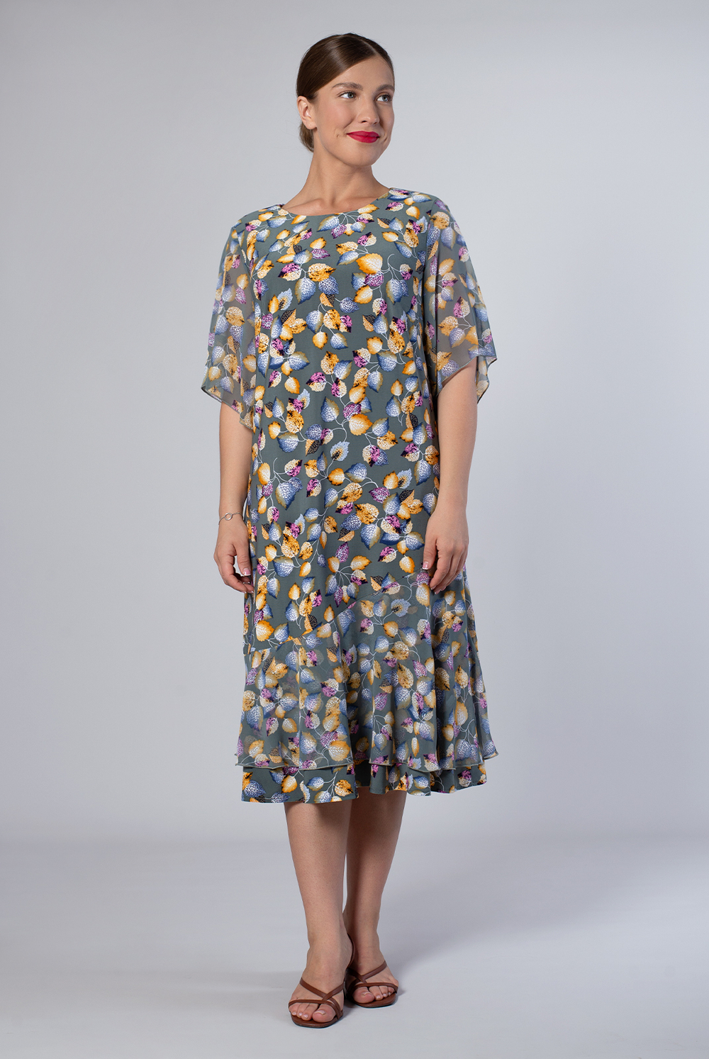 Платье женское 3979зп, листок зеленый #172ЛЗ053979зп