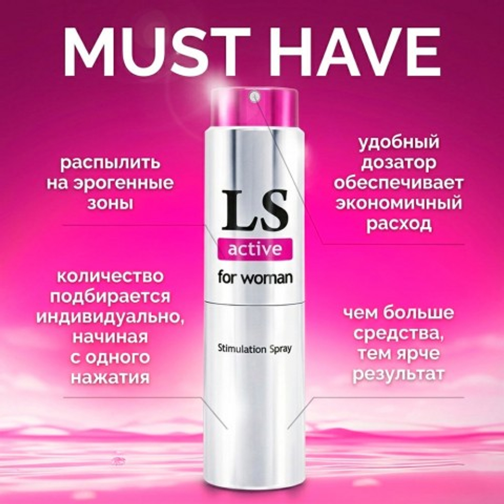 Спрей-стимулятор для женщин "LOVESPRAY ACTIVE", 18 мл