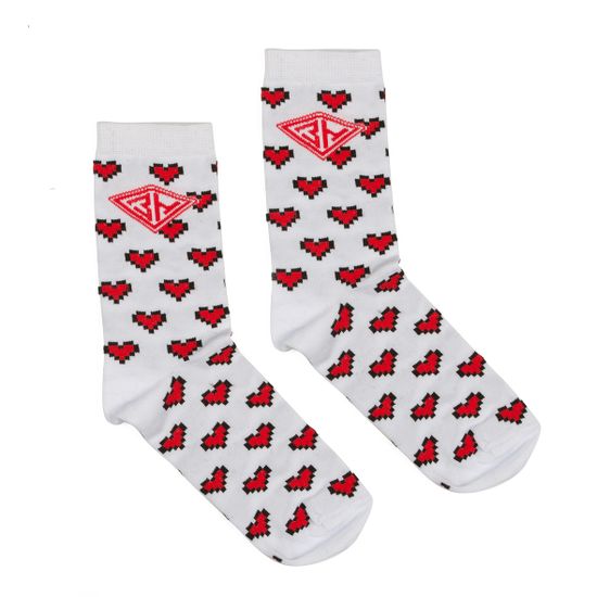 Носки ЗАПОРОЖЕЦ Сердечки женские Белый