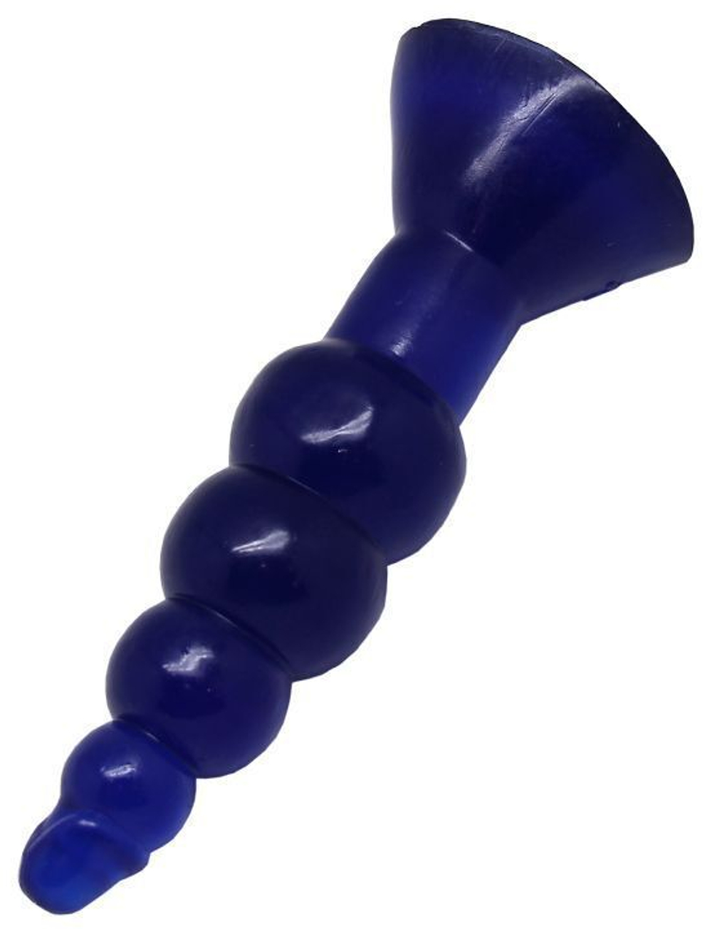 Синяя анальная ёлочка - 17 см. (Цвет: синий)