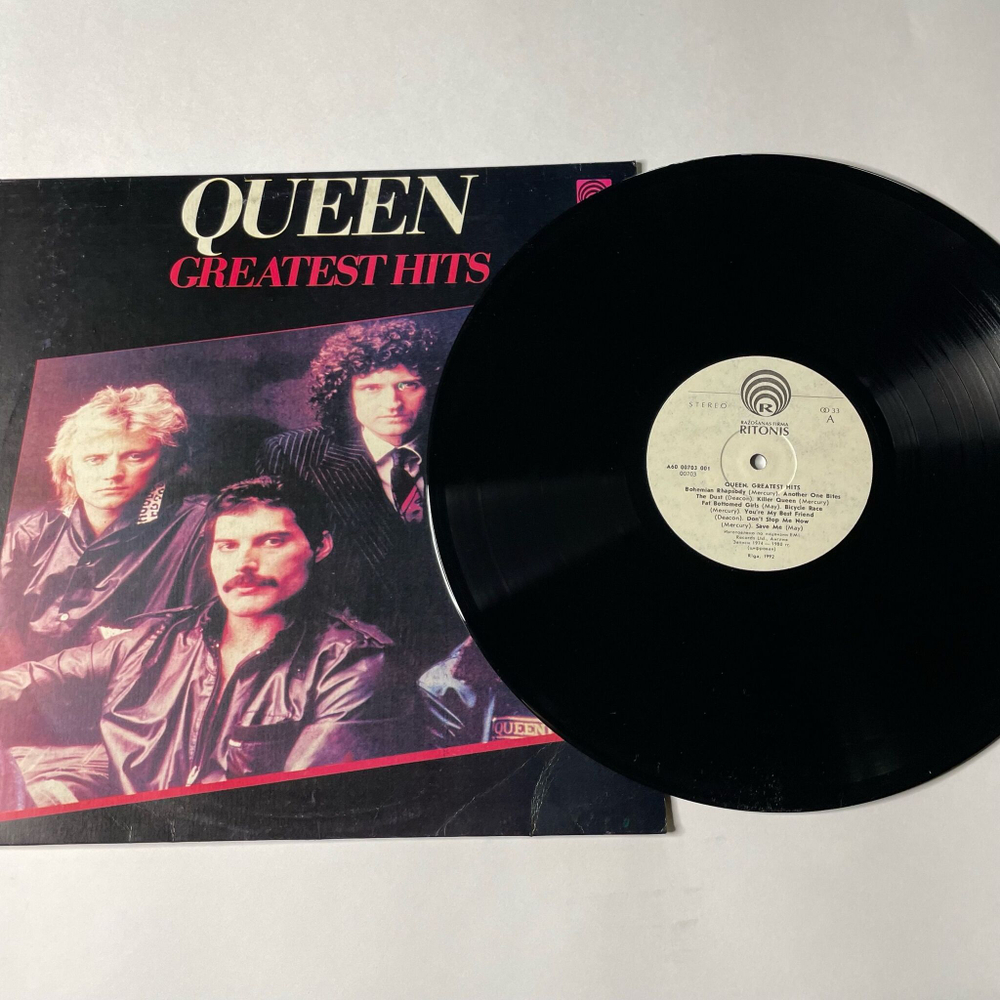 Винтажная виниловая пластинка LP Queen Greatest Hits (СССР 1991) Рижский Завод