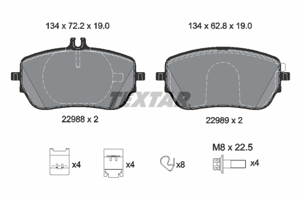 TEXTAR - 2298801-TET - Brake Pad Set, disc brake